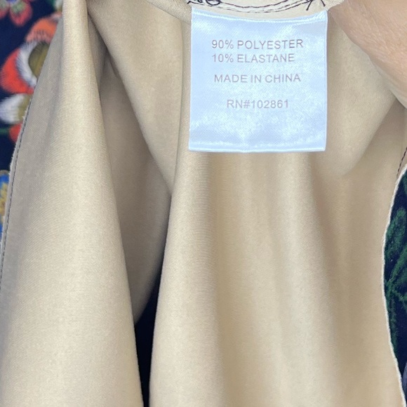 Dor Dor Couture Dress blue/gray floral suede like - size Medium - Picture 5 of 7